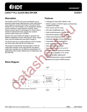 ICS501GT datasheet  